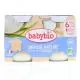 BABYBIO Desserts lactés - Brassé nature bio 2x130g dès 6mois - Illustration n°1