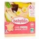 BABYBIO Fruits - Gourdes Poire de Provence, Banane et Millet 4x90g dès 6 mois - Illustration n°1