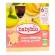 BABYBIO Fruits - Gourdes Pomme Orange Banane bio 4x90g d&egrave;s 6mois - Illustration n&deg;1
