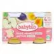 BABYBIO Fruits - Petits pots Mirabelle, pommes d&egrave;s 4 mois 2x130g - Illustration n&deg;1