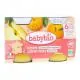 BABYBIO Fruits - Pot pomme cl&eacute;mentine bio +6mois 2x130g - Illustration n&deg;1