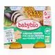 BABYBIO Végétal - Petit plat Aubergine Pois Chiches Façon Moussaka Végétale +6 Mois Bio 2x200 g - Illustration n°1