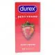 DUREX Préservatifs - Sexy Fraise - Préservatifs Lubrifiés Goût Fraise - Boite De 10 Préservatifs - Illustration n°1