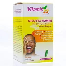 VITAMINE 22 Specific homme action fortifiante anti-fatigue 60 gélules
