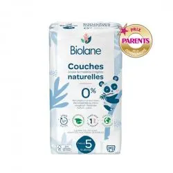 BIOLANE Couches naturelles zéro fuites 12h taille 5 - 11à25kg x40 couches