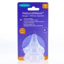 LANSINOH Naturalwave - Tétines spécial allaitement x2 taille m débit moyen