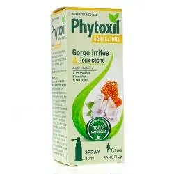 PHYTOXIL Gorge & toux - spray gorge irritée et toux sèche 20ml