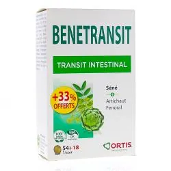 ORTIS BENETRANSIT Transit intestinal boîte de 72 comprimés