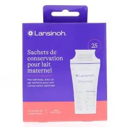 LANSINOH Sachets de conservation de lait maternel 25 sachets
