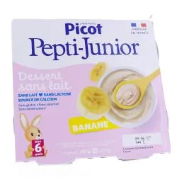 PICOT Pepti-Junior Crème dessert sans lait saveur banane 4x100g