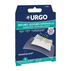 URGO Pansements brulures - blessures superficielles Waterproof x 4