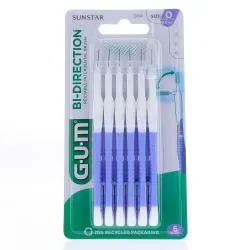 GUM n°2114 Brossettes interdentaires proxabrush bi direction x6 0.6mm