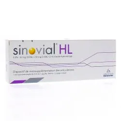 SINOVIAL HL 3.2% - 32mg (H-HA) + 32mg (L-HA)/ 2ml d'acide hyaluronique
