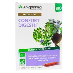 ARKOPHARMA Arkofluides confort digestif bio boîte 20 ampoules