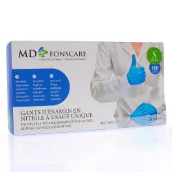 MD FONSCARE Gants d'examen en nitrile taille S x100