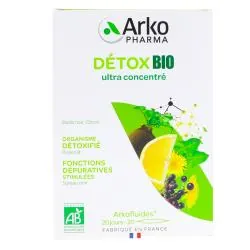 ARKOPHARMA Arkofluides détox bio boite de 20 ampoules