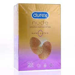 DUREX Nude Sans Latex - Sensation Peau Contre Peau 20 préservatifs