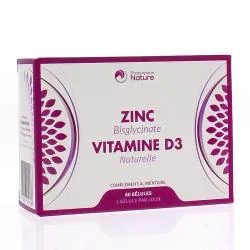 PRESCRIPTION NATURE Zinc et vitamine D3 60 gélules