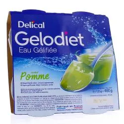 DELICAL Gelodiet - Eau gélifiée saveur pomme 4x120g