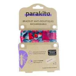 PARAKITO Bracelet anti moustiques rechargeable x2 pastèque