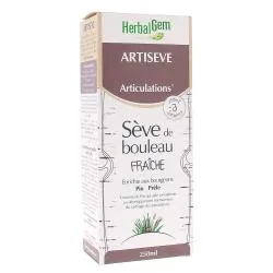 HERBALGEM Artiseve articulations - sève de bouleau fraîche 250ml
