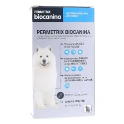 BIOCANINA Permetrix antiparasitaires chiens moyens x3 pipettes de 2,5ml
