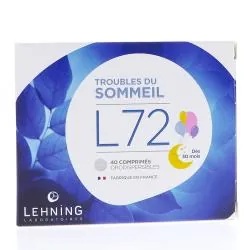 LEHNING L72 Troubles du sommeil x40 comprimés orodispersibles