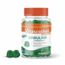 VITASCORBOL Spiruline + Vitamine C Tonus physique x30gummies