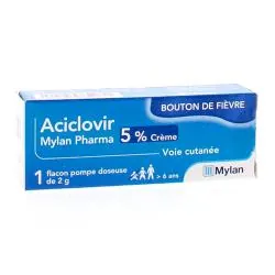 MYLAN Aciclovir 5% Crème Herpès labiale tube 2g