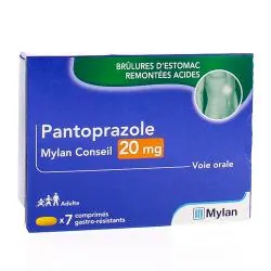 MYLAN Pantoprazole 20mg x7 comprimés