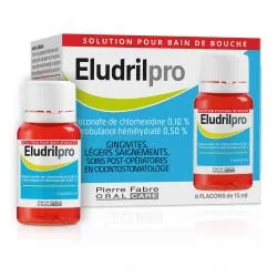 Eludrilpro Solution pour bain de bouche 6 flacons 15ml