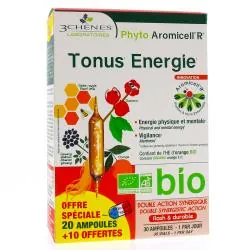 LES 3 CHENES Phyto Aromicell'R Tonus Energie 20 ampoules + 10 ampoules offertes