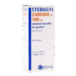 Sterogyl solution buvable 2 000 000 UI/100ml flacon 20ml