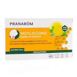 PRANAROM Aromaforce - Pastilles Gorge Miel / Citron