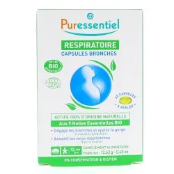 PURESSENTIEL Respiratoire - Capsules bronches bio x30
