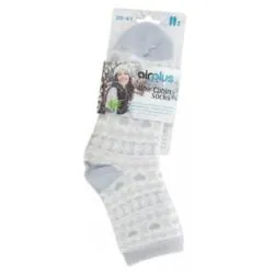 AIRPUS Femme - Aloe Cabin Chaussettes Hydratantes blanc gris