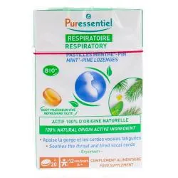 PURESSENTIEL Respiratoire Pastille Menthe-pin gorge x20 pastilles