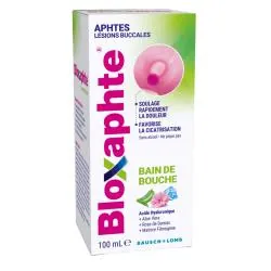 BLOXAPHTE - Bain de bouche contre les aphtes flacon 100ml BAUSCH & LOMB