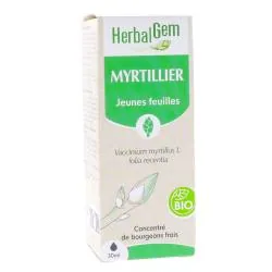 HERBALGEM Concentré du bourgeons frais - Myrtillier jeunes feuilles Bio 30ml