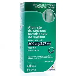 MYLAN Alginate de sodium / Bicarbonate de sodium 500 mg/267 mg, suspension buvable en sachet
