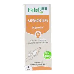 HERBALGEM Concentré de bourgeons frais - Memogem Mémoire Bio 30ml