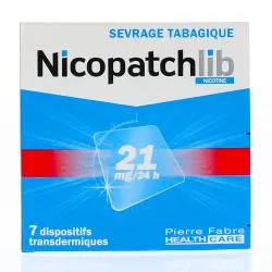 PIERRE FABRE NicopatchLib 21 mg/24h dispositif transdermique boîte de 7