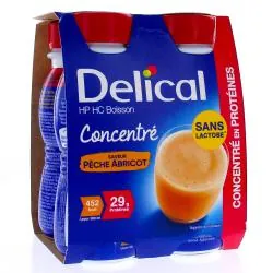 DELICAL Concentré - Boisson HP/HC saveur pêche abricot 4x200ml