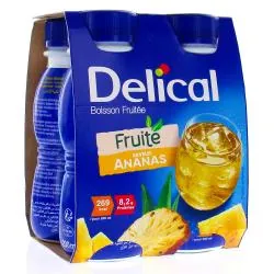 DELICAL Boisson Fruitée Saveur Ananas 4x200ml