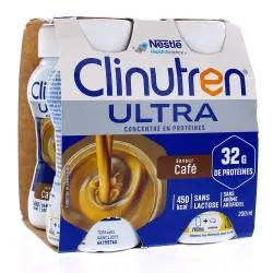 CLINUTREN Ultra concentré en protéines saveur café sans lactose 4x200ml
