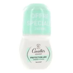 CAVAILLES Déodorant Protection 48h Amande Fleurie roll-on 2x50ml
