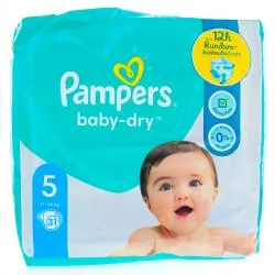 PAMPERS Baby dry 12h taille 5 (paquet de 31)