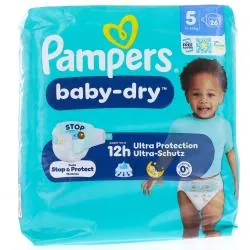 PAMPERS Baby dry 12h taille 5 - 11à16kg x26 couches