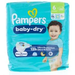 PAMPERS Baby dry 12h Taille 6 - 13à18kg x22 couches