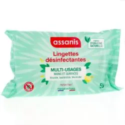 ASSANIS Lingettes désinfectantes Multi-Usages 50 lingettes